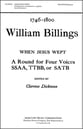 When Jesus Wept SATB choral sheet music cover
